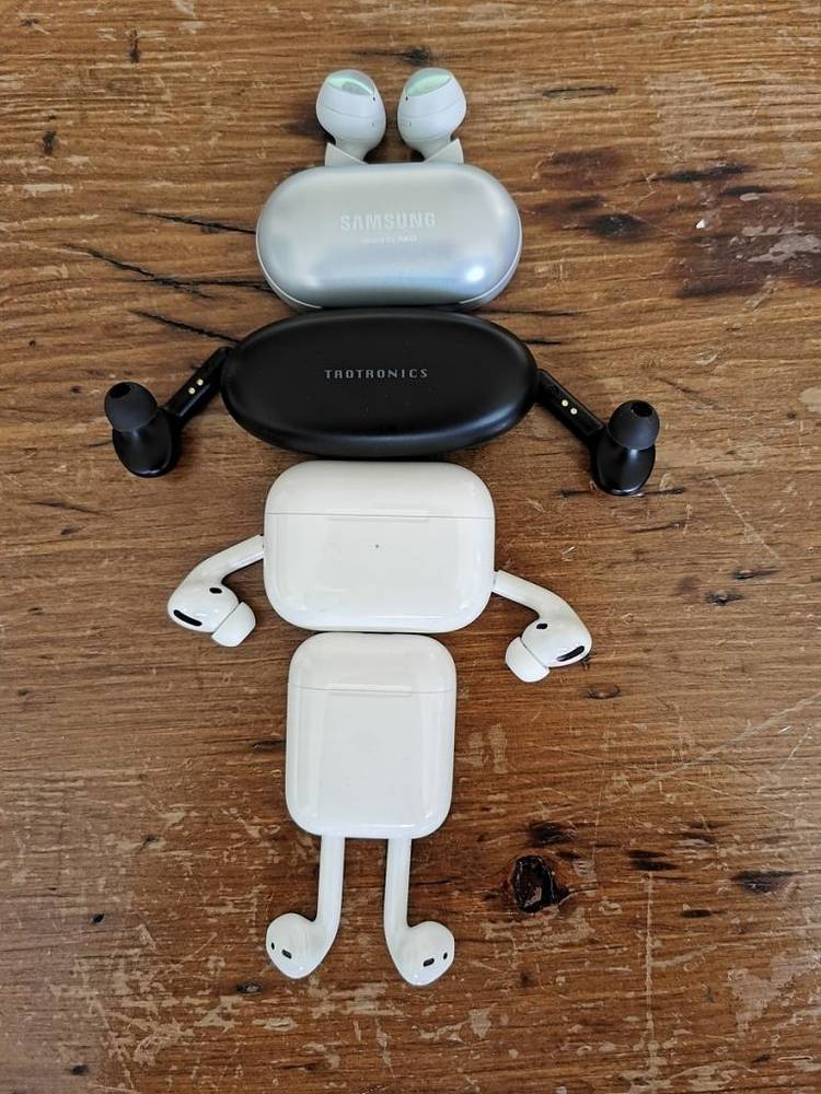 Truly Wireless Earphones - TaoTronics SoundLiberty 53, Samsung Galaxy Buds, Apple AirPods, Apple AirPods Pro