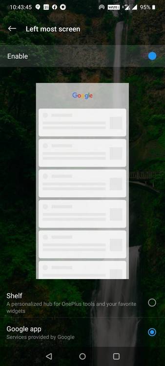 OnePlus Launcher Google Feed 1