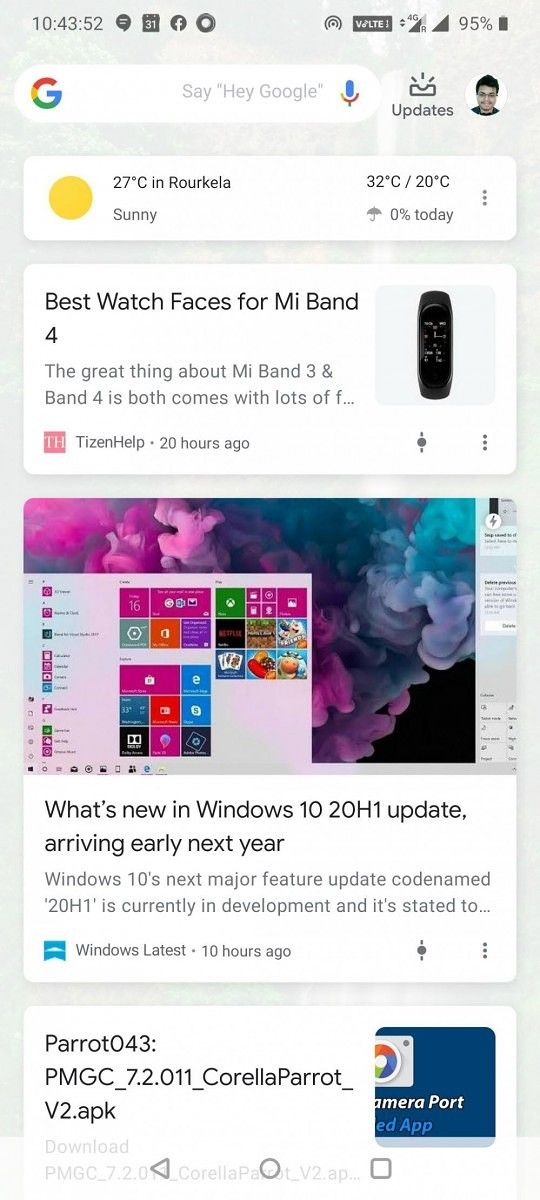 OnePlus Launcher Google Feed 2