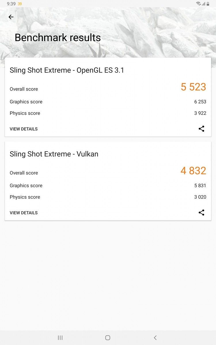 Samsung Galaxy Tab S6 benchmarks