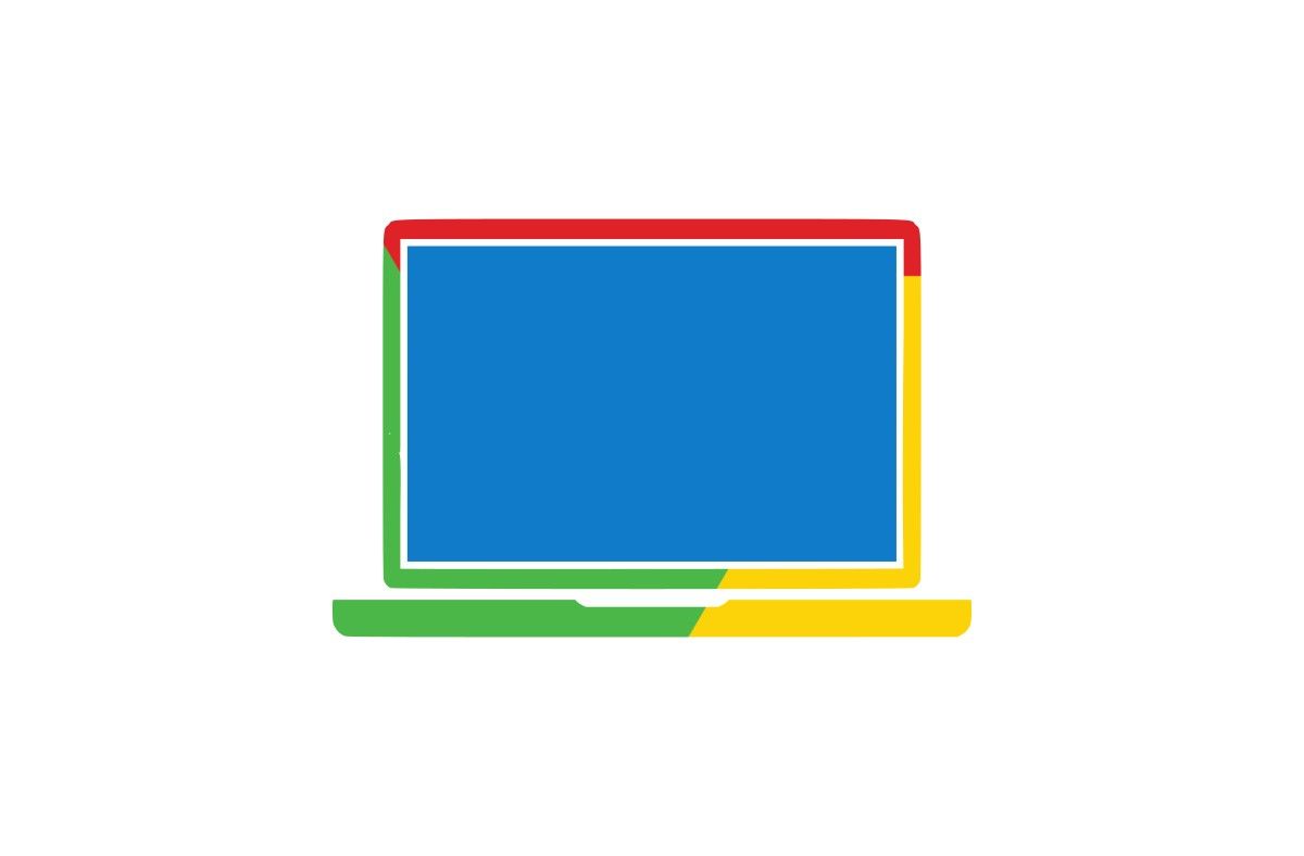 Chromebook vector on white background