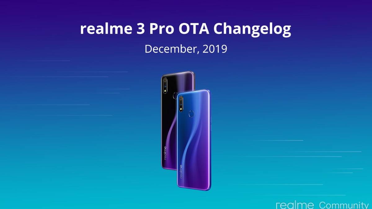 Realme 3 Pro update with December 2019 security patches