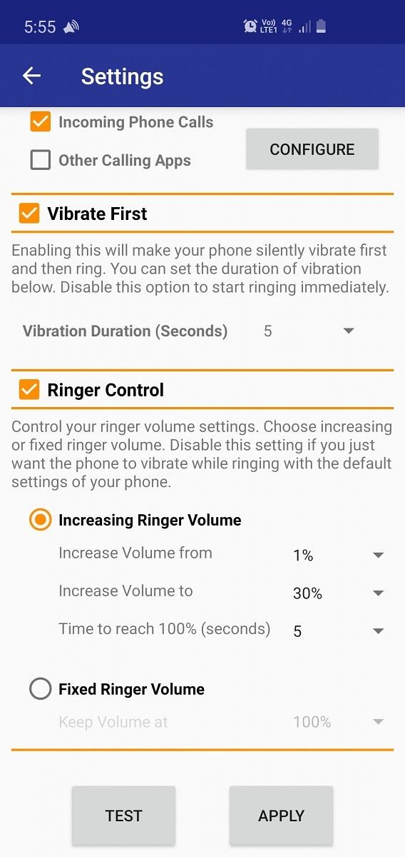 Ring Master is an app that can vibrate first and gradually ring for phone  calls