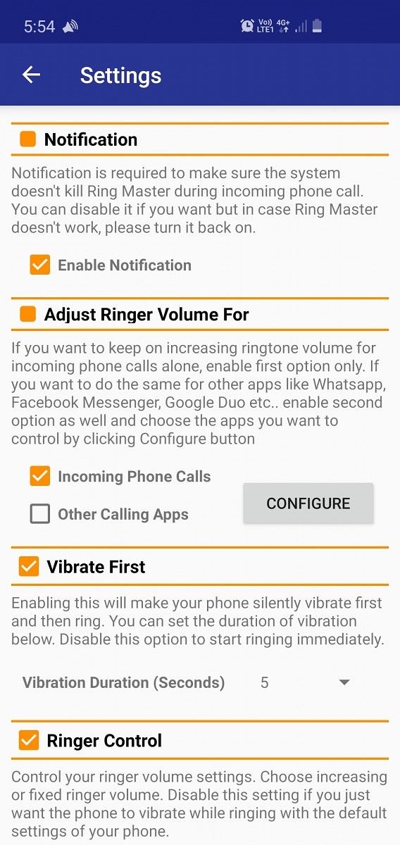 Ring Master is an app that can vibrate first and gradually ring for phone  calls