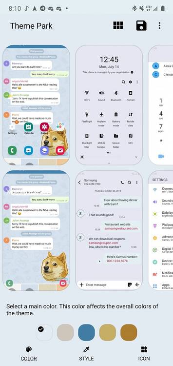 Samsung Good Lock Theme Park