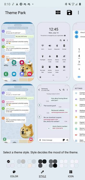 Samsung Good Lock Theme Park
