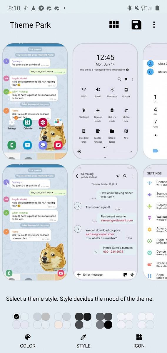Samsung Good Lock Theme Park