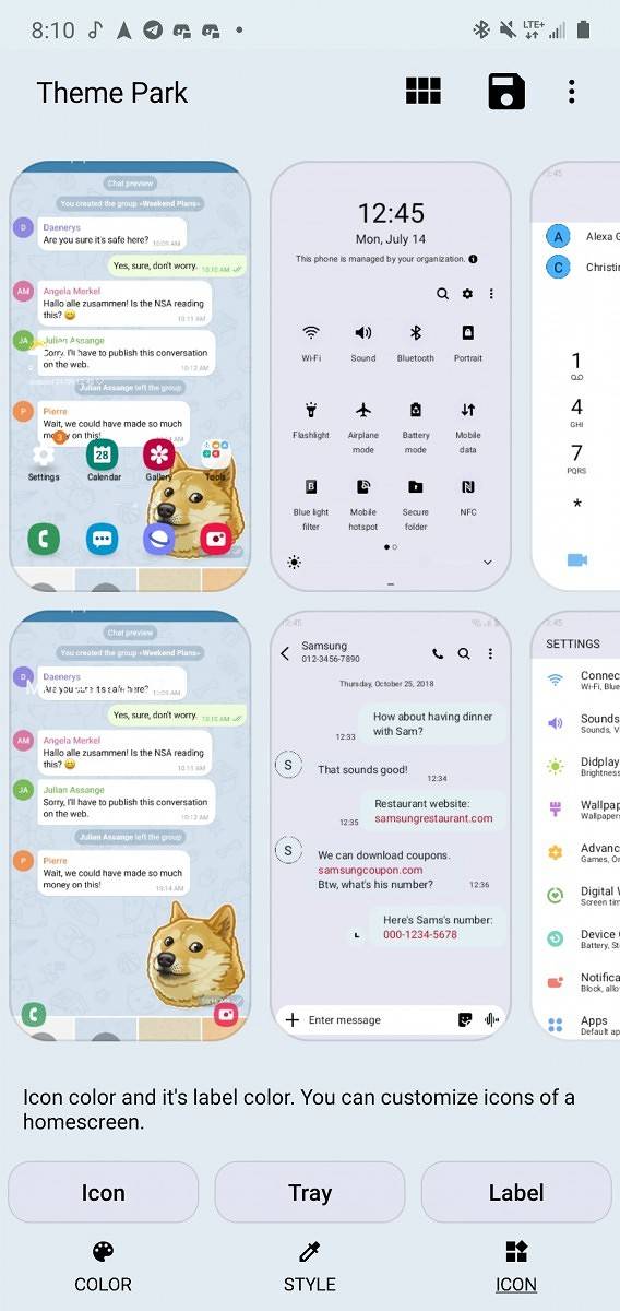 Samsung Good Lock Theme Park
