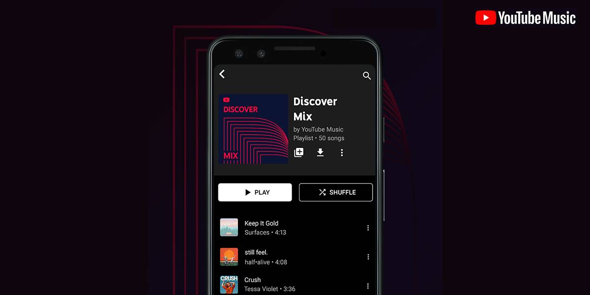 YouTube Music improves music discovery with three personalized playlists