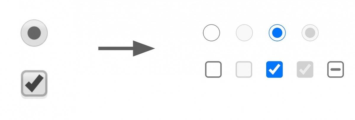 Updated form control toggles in Chrome 91 for Android