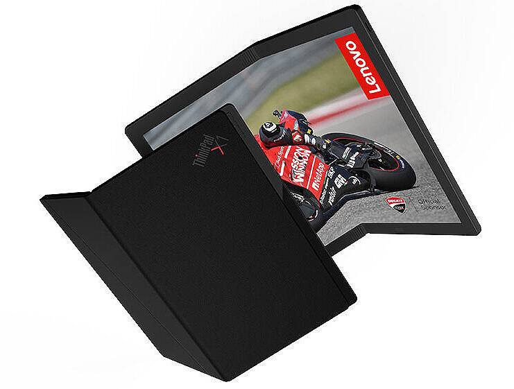 Lenovo ThinkPad X1 Fold front and back on white background