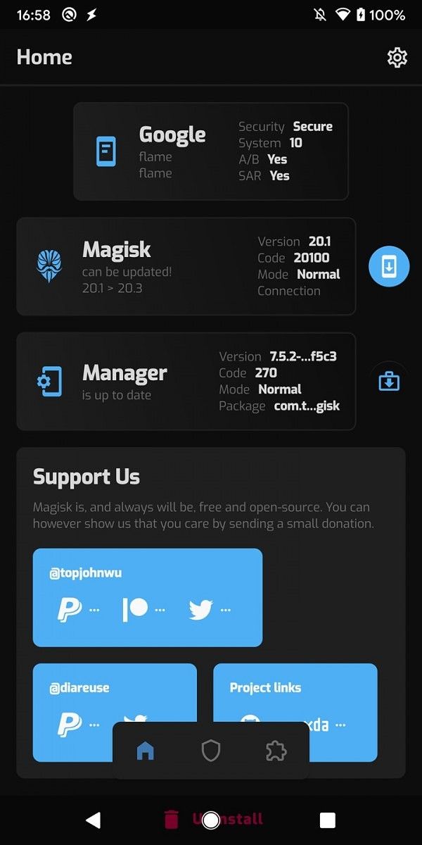 Magisk Manager new UI