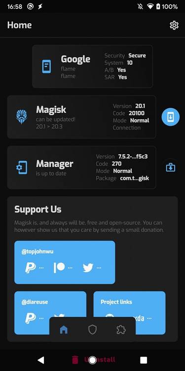 Magisk Manager new UI