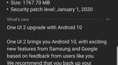 Samsung Galaxy S9 Android 10 update