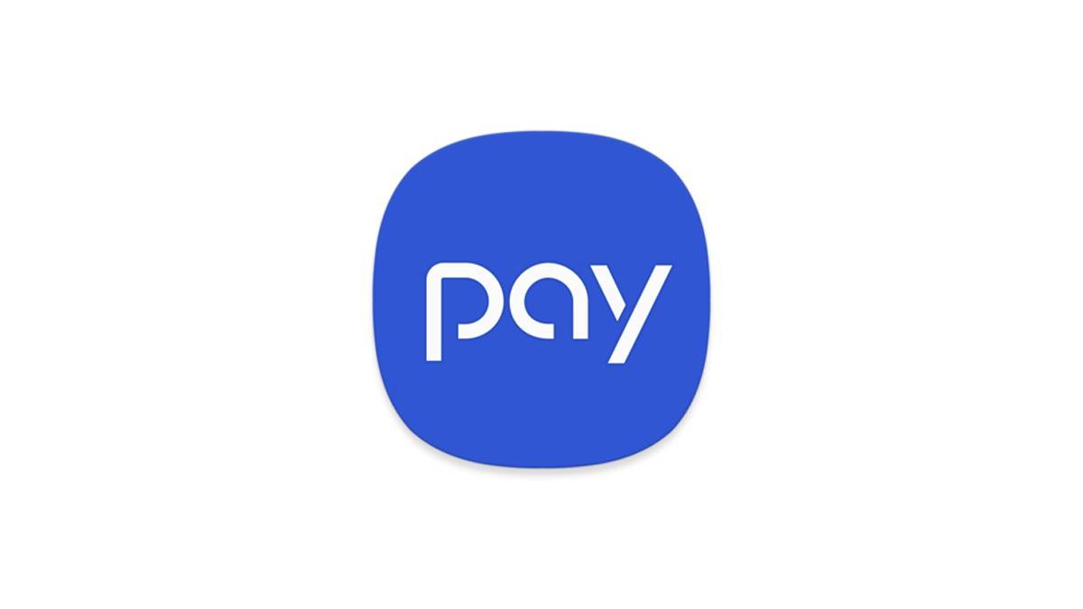 samsung pay icon on white background.