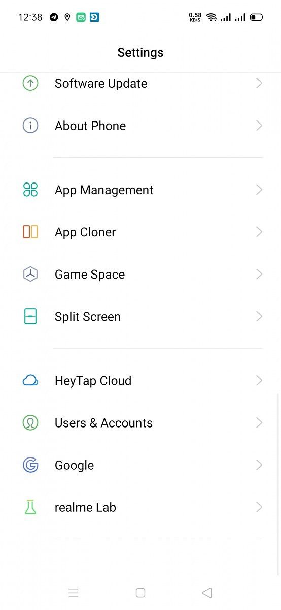 Realme 3 Pro ColorOS 6 Android 10