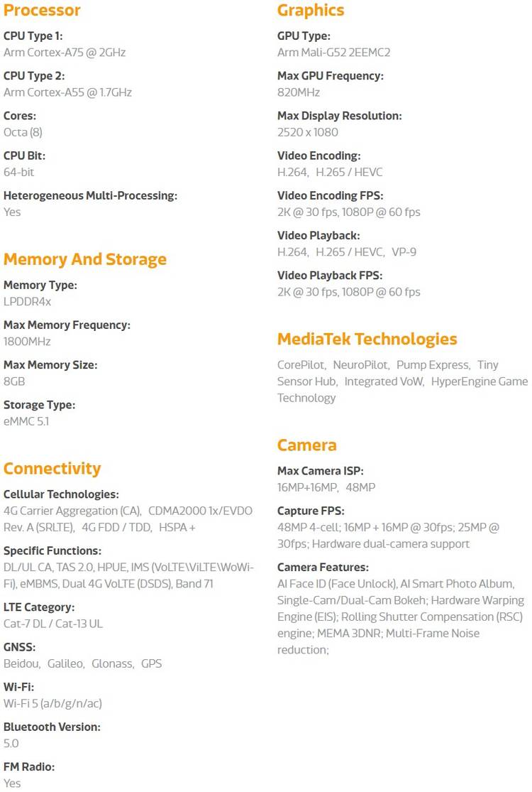 mediatek g70t