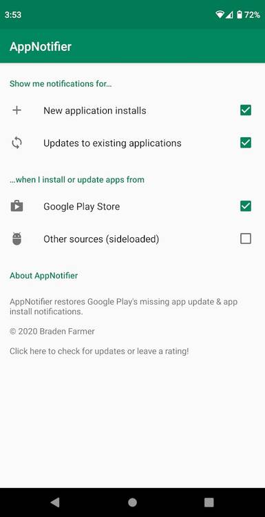 play store updates