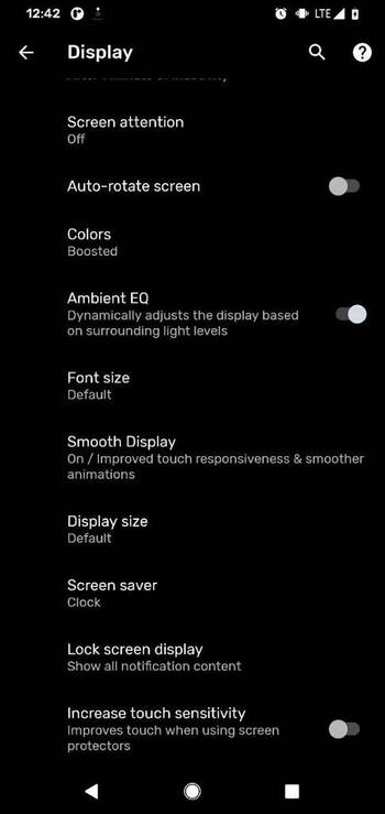 Android 11 increased touch sensitivity option on the Google Pixel 4