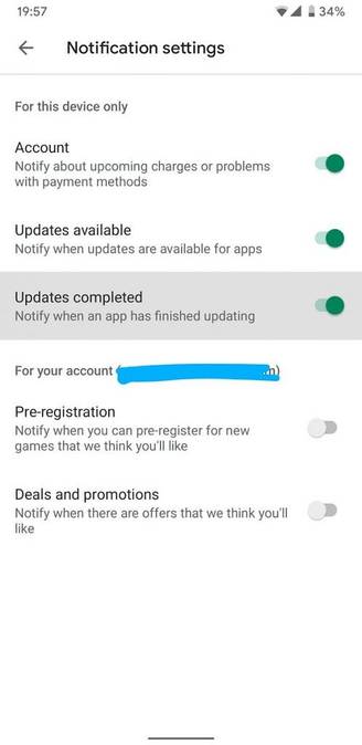 Google Play Store will no longer show notifications for updated apps