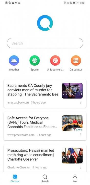 Huawei Search main page