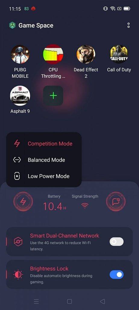 Realme C3 Competition mode