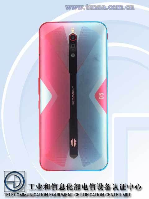 Nubia's Red Magic 5G phone has a funky red & blue multi-colored design