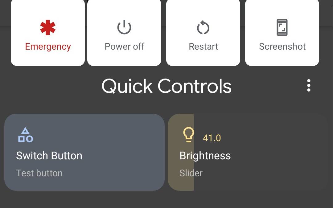 Android 11 Quick Controls API
