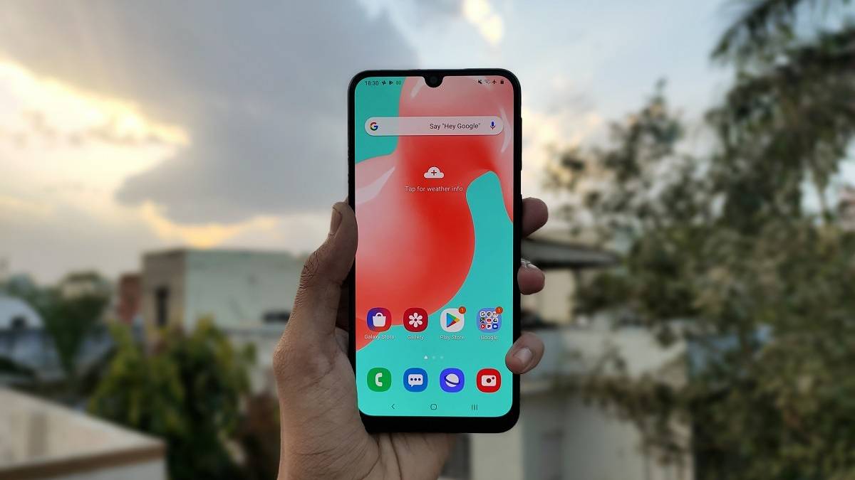 Galaxy M31 being held in hand