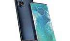 Motorola Moto Edge Plus product render showing blue version of the phone.