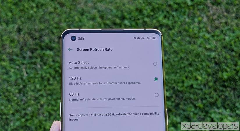 OPPO Find X2 Pro 120Hz display