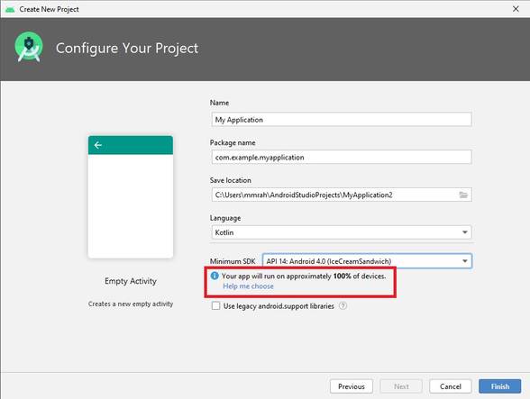 How to find the Android Version Distribution statistics in Android Studio