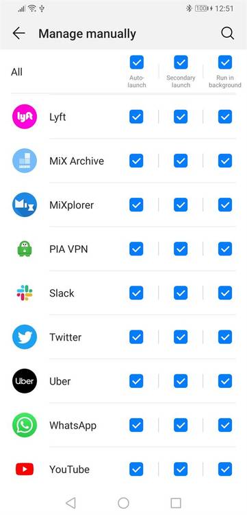 EMUI 9 and Magic UI 2 battery settings