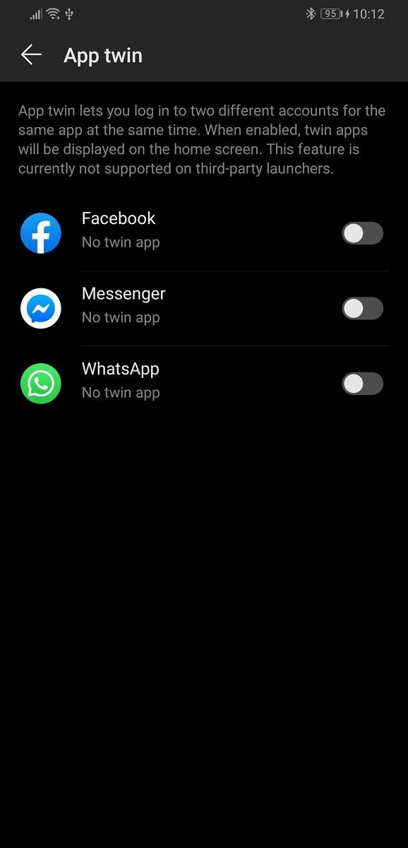 EMUI 9 and Magic UI 2 App Twin