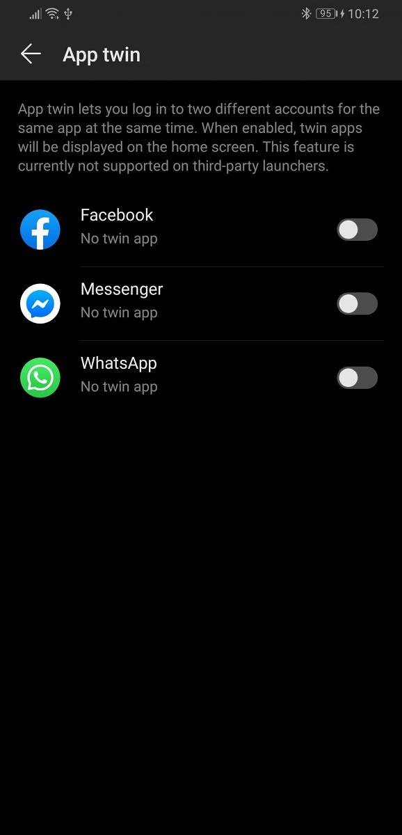 EMUI 9 and Magic UI 2 App Twin