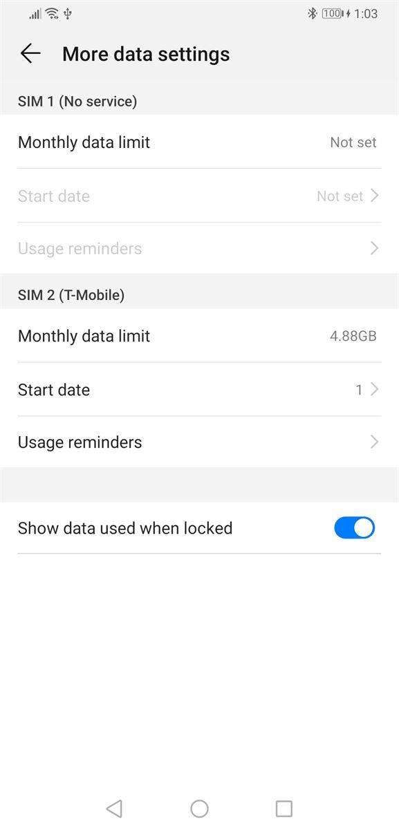 EMUI 9 and Magic UI 2 network settings