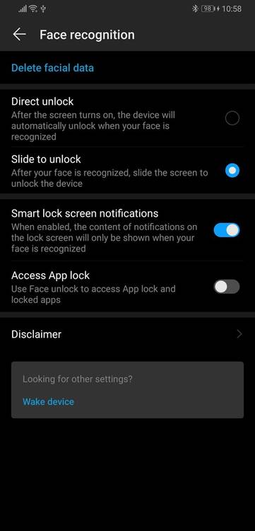 EMUI 9 and Magic UI 2 face recognition