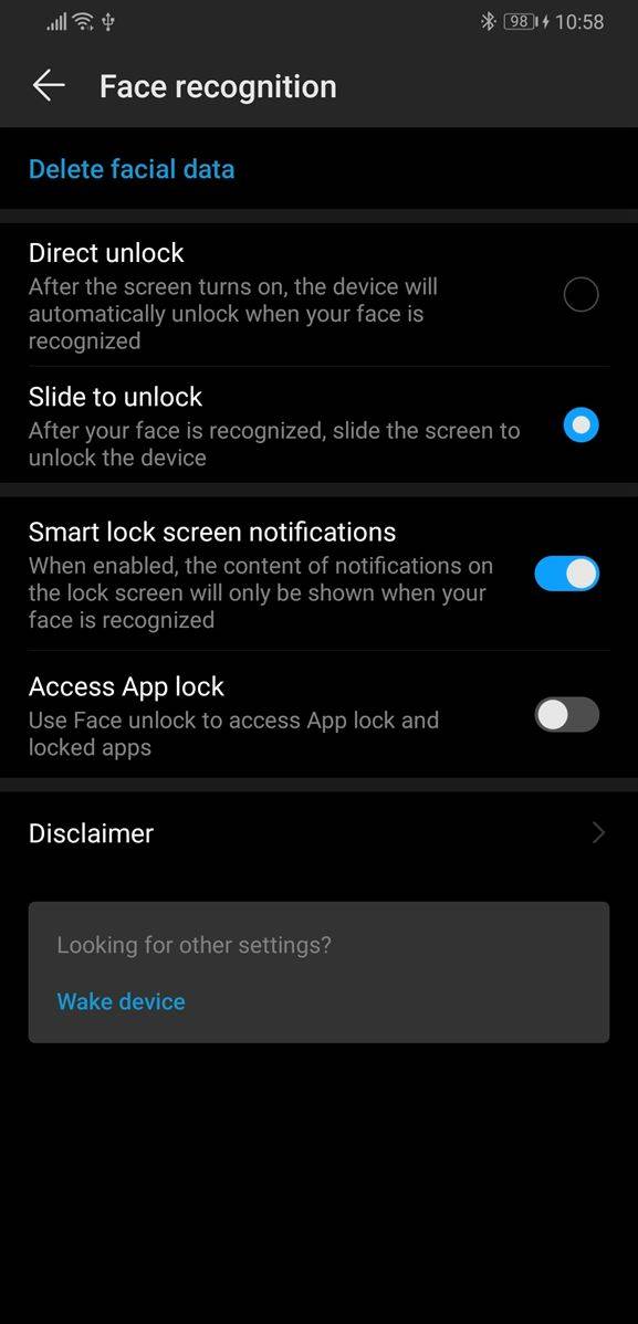 EMUI 9 and Magic UI 2 face recognition