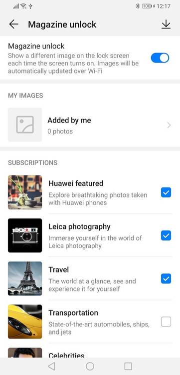 EMUI 9 and Magic UI 2 lock screen