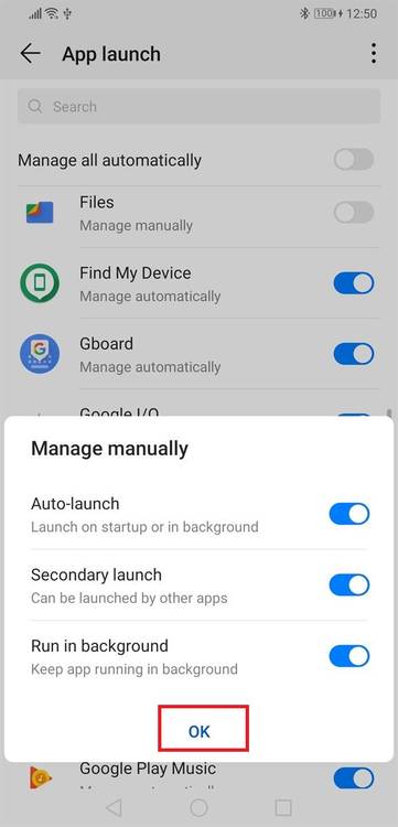EMUI 9 and Magic UI 2 battery settings