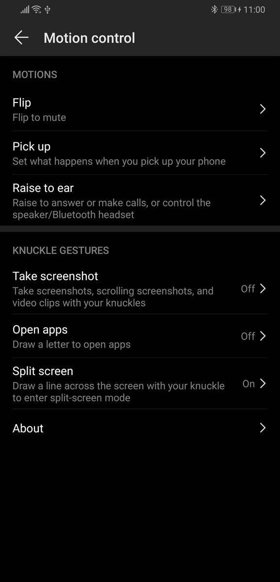 EMUI 9 and Magic UI 2 motion control