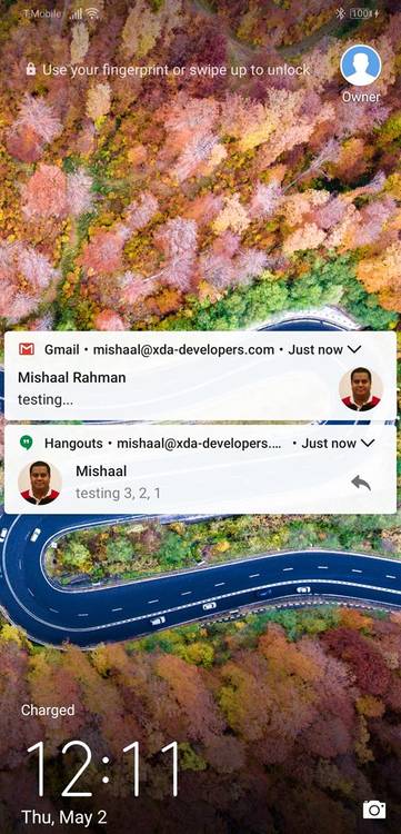 EMUI 9 and Magic UI 2 lock screen