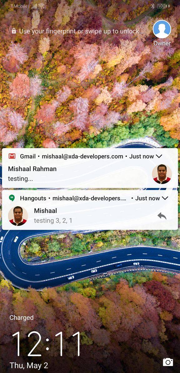 EMUI 9 and Magic UI 2 lock screen
