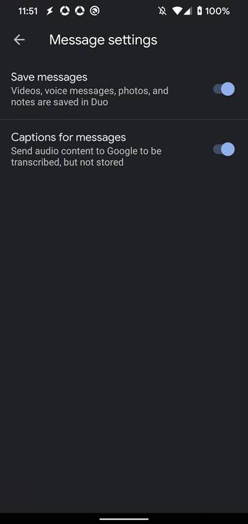 Google Duo Closed Captions