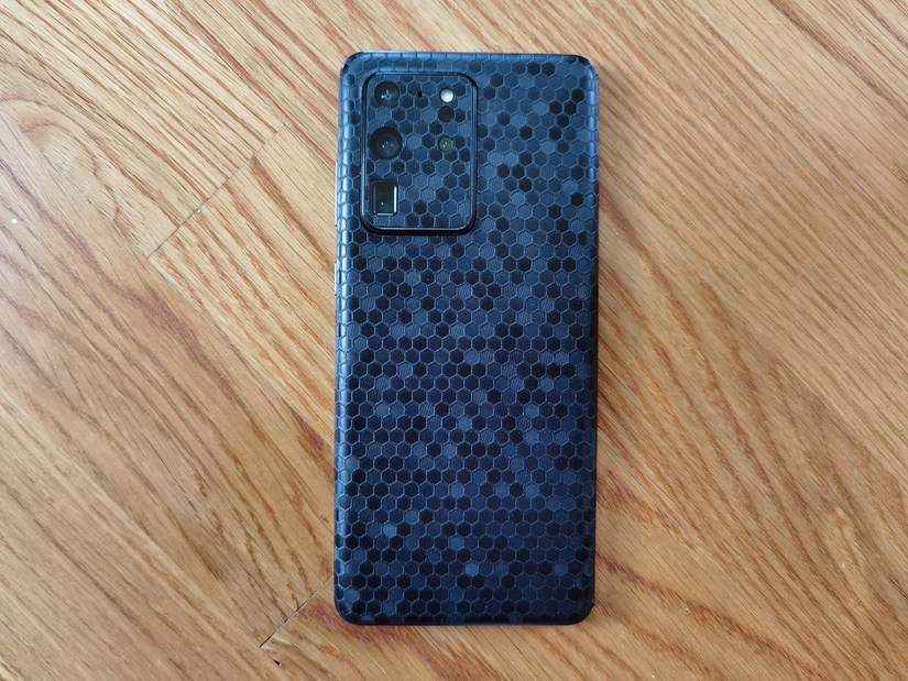Samsung Galaxy S20 Ultra with dbrand skin