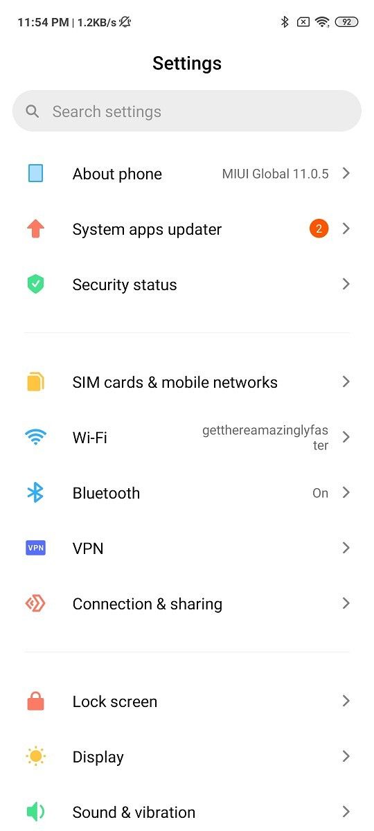 MIUI 11 font
