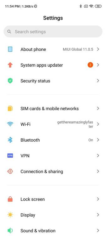 MIUI 11 font