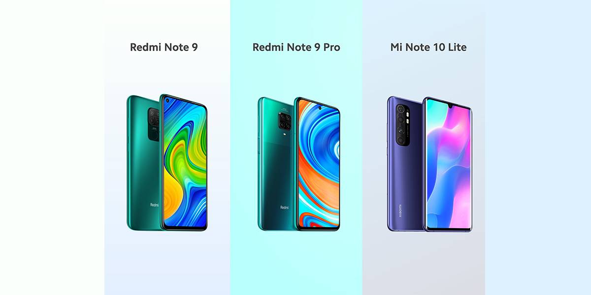 Redmi Note 9 Redmi Note 9 Pro Mi 10 Lite launch featured