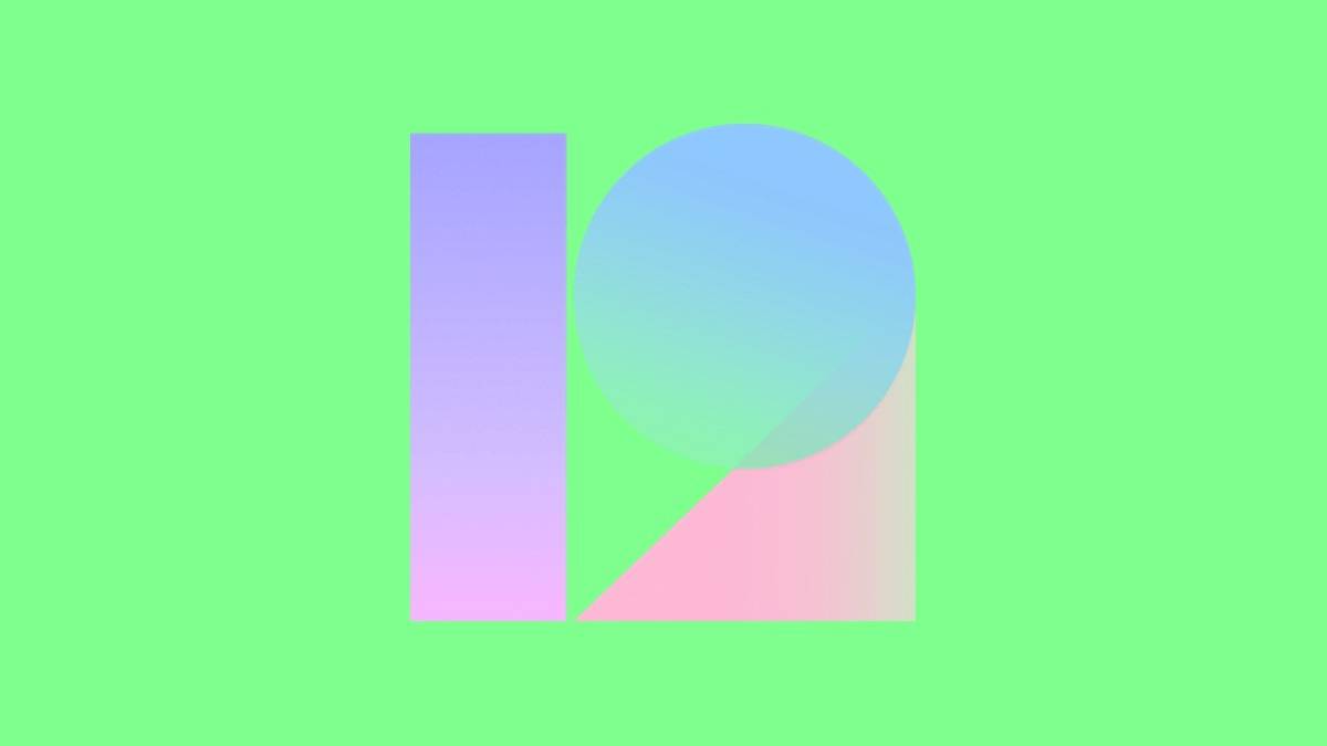 MIUI 12 logo on green background