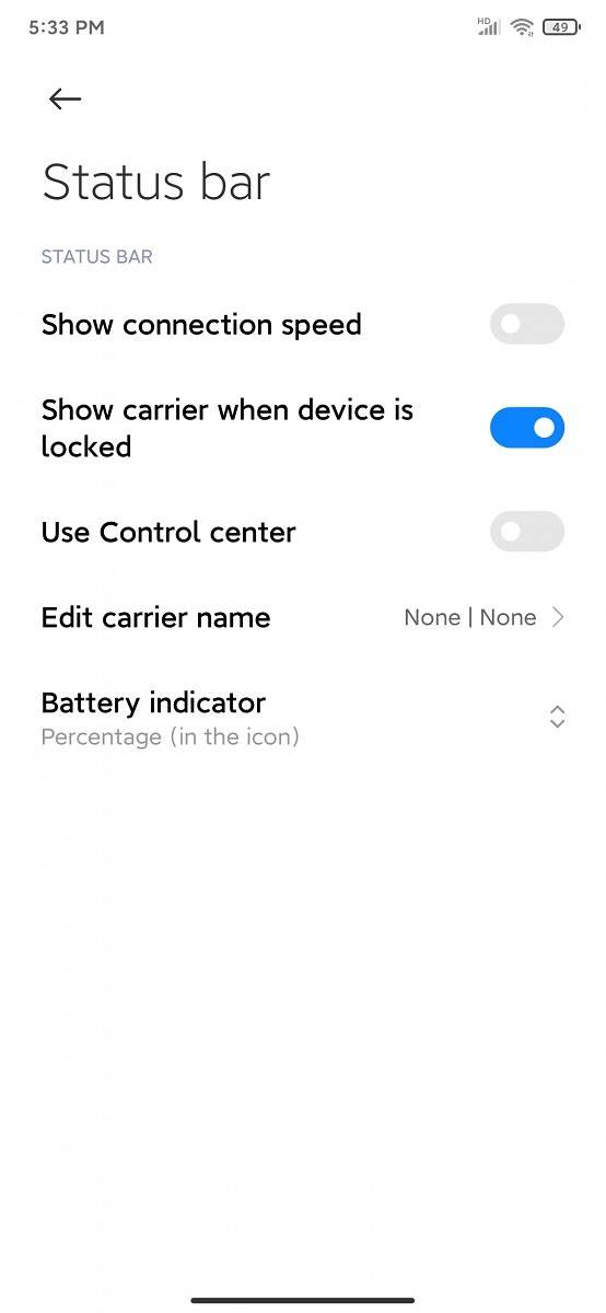 how to disbale miui 12 control center